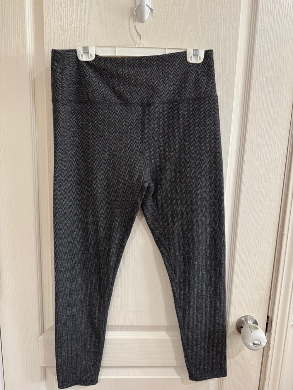 Kyodan Dark Charcoal Ribbed High-Waist Leggings